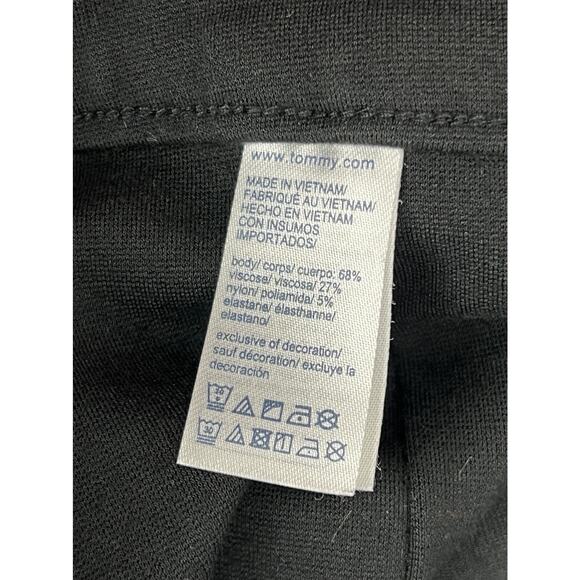 Tommy Hilfiger Pants Womens XL Black Pull-On Ponte Knit Creased Front Legs - Picture 7 of 10